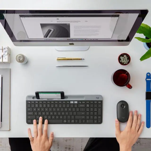 Alt view image 7 of 9 - Logitech K585 Wireless Keyboard - English - Graphite - Slim