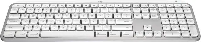 Alt view image 8 of 8 - Logitech MX Keys S for Mac, Wireless Keyboard, Fluid, Precise Laptop-Like Typing, Programmable Keys, Backlit, Bluetooth USB C Rechargeable for MacBook Pro, MacBook Air, iMac, iPad - Pale Grey