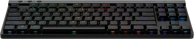 Alt view image 2 of 13 - Logitech G515 LIGHTSPEED TKL Low Profile Wireless Gaming Keyboard - GL Red Linear Switches, LIGHTSYNC RGB, Thin Tenkeyless Design, PBT Keycaps - Black