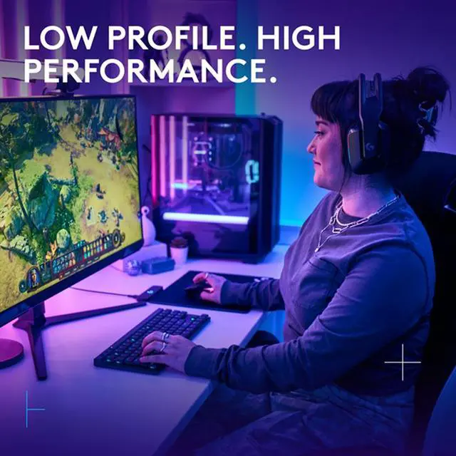 Alt view image 2 of 8 - Logitech G515 LIGHTSPEED TKL Low Profile Wireless Gaming Keyboard - GL Brown Tactile Switches, LIGHTSYNC RGB, Thin Tenkeyless Design, PBT Keycaps - Black