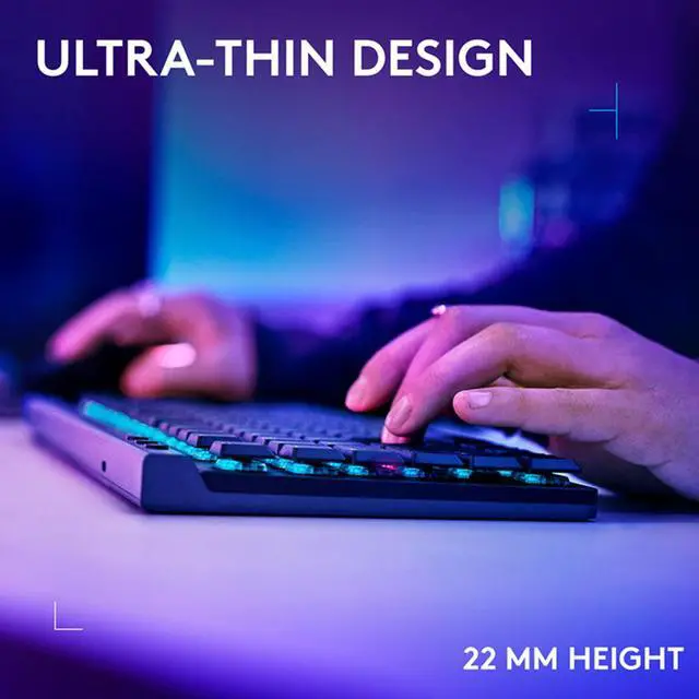 Alt view image 4 of 8 - Logitech G515 LIGHTSPEED TKL Low Profile Wireless Gaming Keyboard - GL Brown Tactile Switches, LIGHTSYNC RGB, Thin Tenkeyless Design, PBT Keycaps - Black