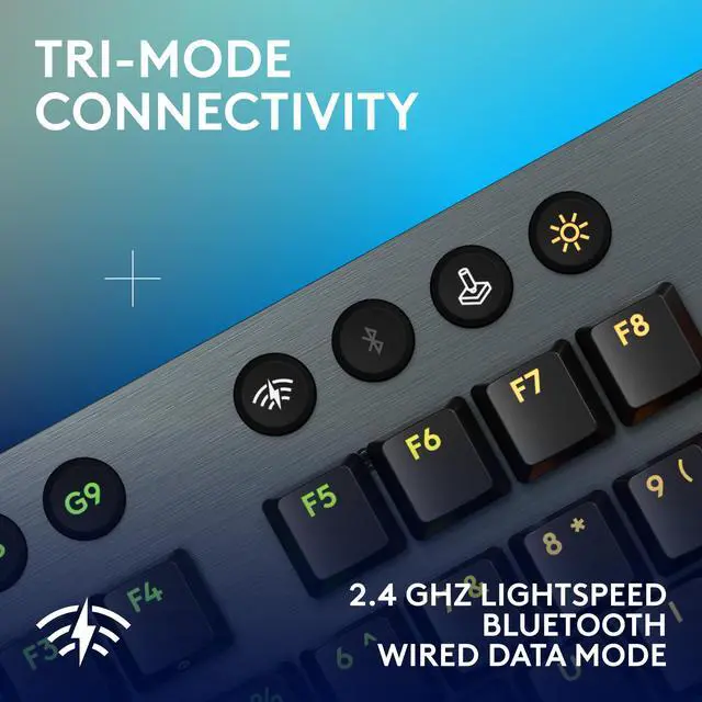 Alt view image 5 of 9 - Logitech G915 X LIGHTSPEED Low Profile Wireless Mechanical Gaming Keyboard - GL Brown Tactile Switches, RGB Backlighting - Black