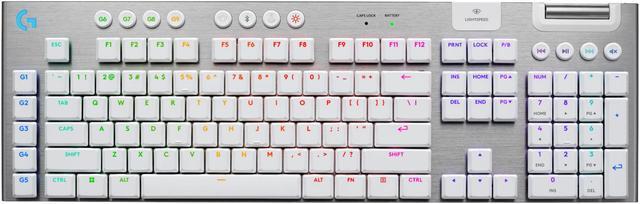 Main image of Logitech G915 X LIGHTSPEED Low profile Wireless Mechanical Gaming Keyboard - GL Brown Tactile Switches, RGB Backlighting - White