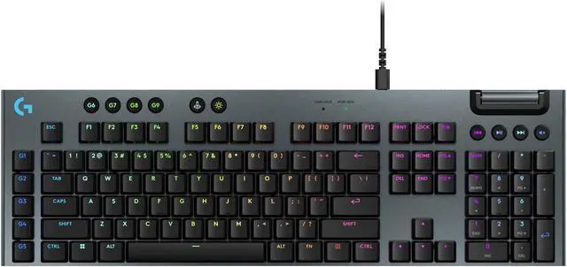 Main image of Logitech G915 X LIGHTSPEED Full-size Corded Mechanical Gaming Keyboard - GL Brown Tactile Switches, RGB Backlighting - Black