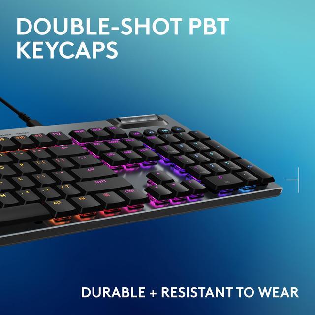 Alt view image 7 of 8 - Logitech G915 X LIGHTSPEED Full-size Corded Mechanical Gaming Keyboard - GL Brown Tactile Switches, RGB Backlighting - Black
