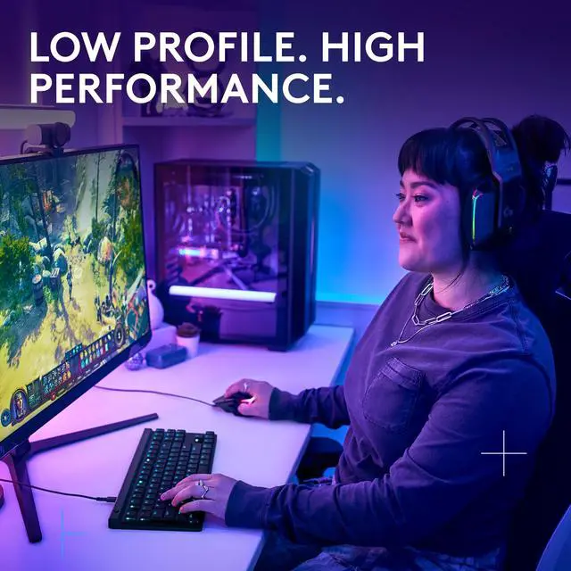Alt view image 2 of 8 - Logitech G515 Compact Low Profile TKL Wired Gaming Keyboard - GL Tactile Switches - Black