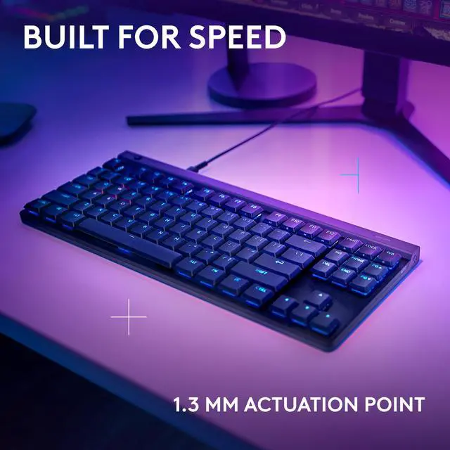 Alt view image 3 of 8 - Logitech G515 Compact Low Profile TKL Wired Gaming Keyboard - GL Tactile Switches - Black