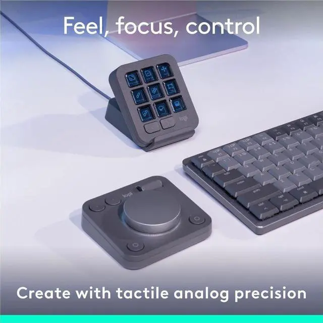 Alt view image 7 of 7 - Logitech MX Creative Console Keypad & Dial Keyboard   920-012660