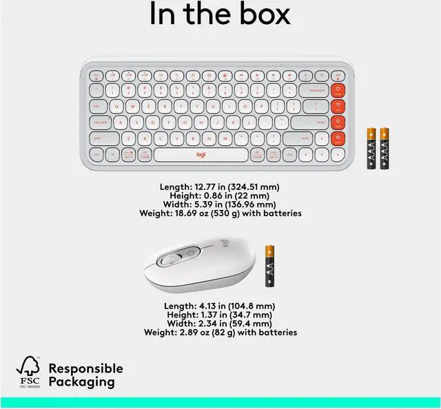 Alt view image 5 of 10 - Logitech POP ICON COMBO, Bluetooth keyboard and mouse combo, comfortable typing, programmable keys and buttons, quiet clicks, Easy-Switch up to 3 devices