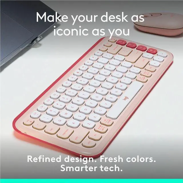 Alt view image 7 of 7 - Logitech POP ICON KEYS Wireless Bluetooth Keyboard, Comfortable Typing, Programmable Keys, Easy-Switch Between up to 3 Devices, for Laptop, Tablet, PC