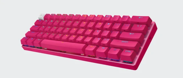 Alt view image 3 of 7 - Logitech PRO X 60 LIGHTSPEED Wireless Gaming Keyboard (Linear)-MAGENTA