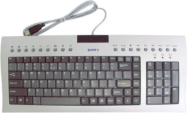 ZIPPY WK 711 Silver Black Wired Keyboard Newegg