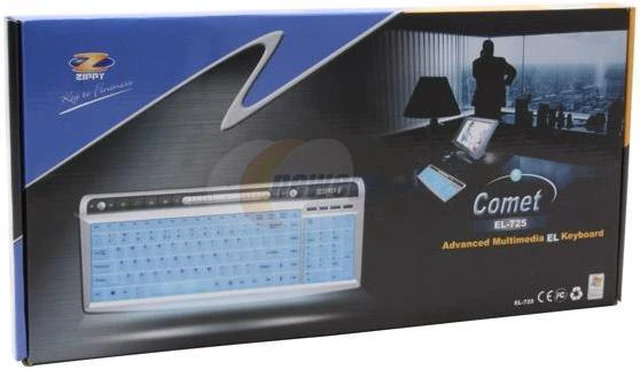 Alt view image 3 of 3 - ZIPPY EL-725 2-Tone 104 Normal Keys 18 Function Keys USB Keyboard