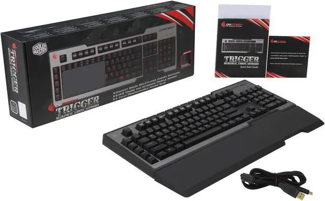 Alt view image 4 of 4 - Cooler Master CM Storm Trigger Mechanical Gaming Keyboard CherryMX Brown Switch USB + Wrist Rest