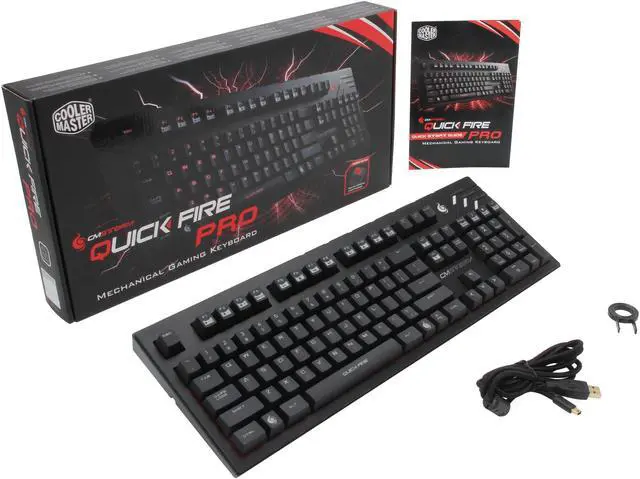 Alt view image 4 of 4 - Cooler Master CM Storm QuickFire Pro Mechanical Gaming Keyboard CherryMX Red Switch USB