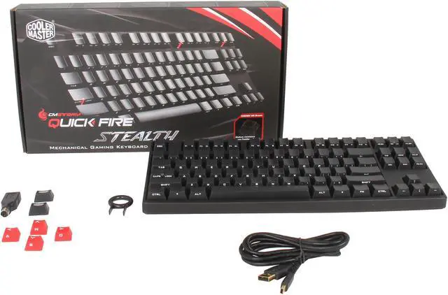 Alt view image 4 of 4 - CM Storm QuickFire Stealth - Compact Mechanical Gaming Keyboard with CHERRY MX Brown Switches and Covert Keycaps