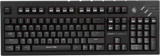 Alt view image 2 of 5 - CM Storm QuickFire Ultimate - Full Size Mechanical Gaming Keyboard with CHERRY MX Red Switches and Fully Red LED Backlit