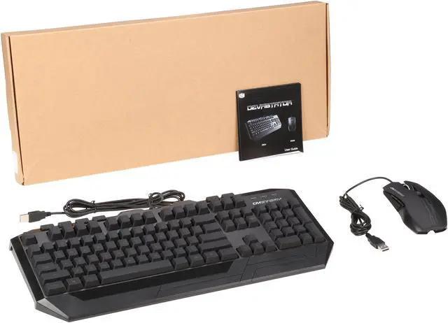 Alt view image 10 of 10 - CM Storm Devastator - LED Gaming Keyboard & Mouse Combo (Green LED Model) - OEM