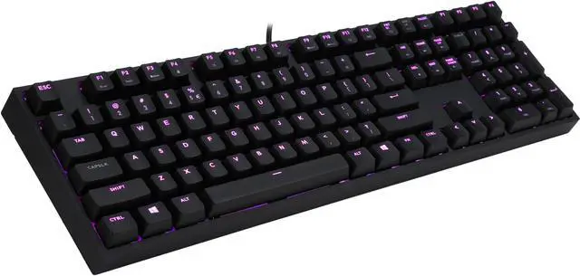Alt view image 2 of 8 - Cooler Master QuickFire XTi Fully Backlit Mechanical Keyboard with Multi-Color per-key Backlighting and Customization (Blue Switch)