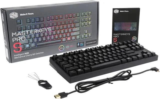 Alt view image 7 of 7 - Cooler Master MasterKeys Pro S RGB Mechanical Gaming Keyboard, Cherry MX Blue Switches, Per-Key RGB Lighting, TenKeyless
