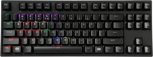 Alt view image 2 of 5 - Cooler Master MasterKeys Pro S RGB Mechanical Gaming Keyboard, Cherry MX Red Switches, Per-Key RGB Lighting, TenKeyless