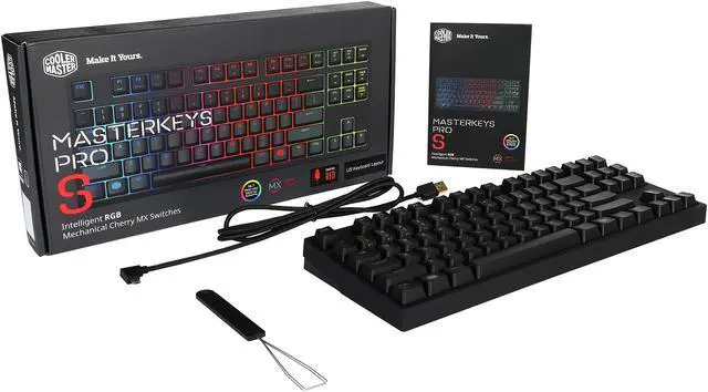 Alt view image 5 of 5 - Cooler Master MasterKeys Pro S RGB Mechanical Gaming Keyboard, Cherry MX Red Switches, Per-Key RGB Lighting, TenKeyless