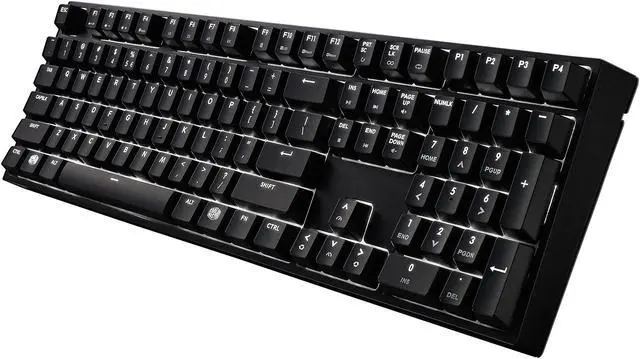 Alt view image 2 of 5 - Cooler Master MasterKeys Pro L White Mechanical Gaming Keyboard, Cherry MX Red Switches, Per-Key White LED Lighting, Full Size