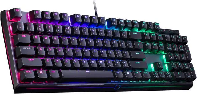 Alt view image 5 of 9 - MasterKeys MK750 Mechanical Gaming Keyboard with Cherry MX Blue, RGB Per-Key lighting, and Removable Wrist Rest by Cooler Master