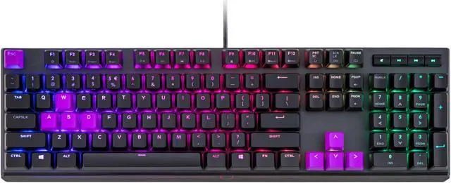 Alt view image 7 of 9 - MasterKeys MK750 Mechanical Gaming Keyboard with Cherry MX Blue, RGB Per-Key lighting, and Removable Wrist Rest by Cooler Master