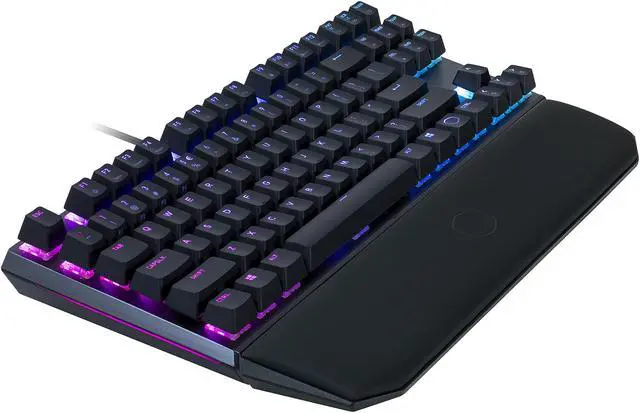 Alt view image 3 of 12 - Cooler Master MK730 Tenkeyless Gaming Mechanical Keyboard with Cherry MX Red, RGB Per-Key lighting and Removable Wrist Rest