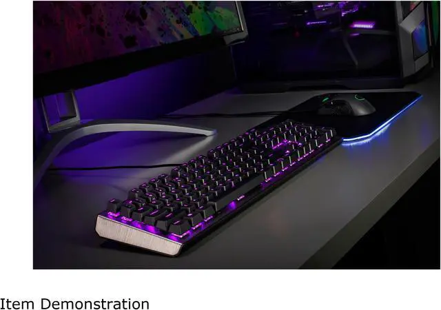 Alt view image 7 of 9 - Cooler Master CK550 Gaming Mechanical Keyboard with RGB Backlighting, Brushed Aluminum Design, floating keycaps, On-the-Fly Controls, and Hybrid Key Rollover, Blue Mechanical Switch