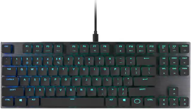 Alt view image 5 of 9 - Cooler Master SK630 Tenkeyless Mechanical Keyboard with Cherry MX Low Profile Switches in Brushed Aluminum Design