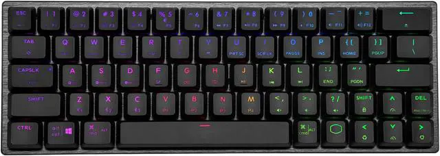 Alt view image 7 of 9 - Cooler Master SK622 Wireless 60% Mechanical Keyboard with Low Profile Brown Switches, New and Improved Keycaps, and Brushed Aluminum Design