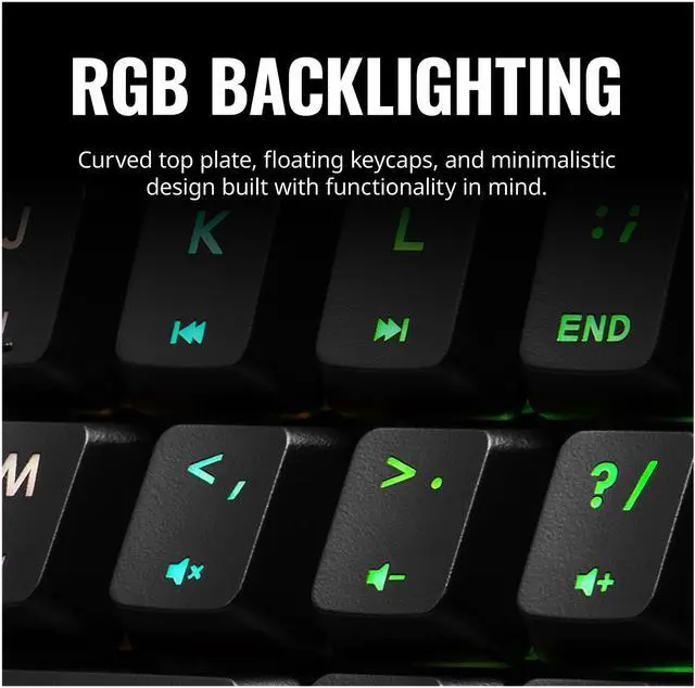 Alt view image 8 of 9 - Cooler Master SK620 60% Mechanical Keyboard with Low Profile Blue Switches, New and Improved Keycaps, and Brushed Aluminum Design