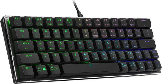 Alt view image 3 of 9 - Cooler Master SK620 60% Mechanical Keyboard with Low Profile Brown Switches, New and Improved Keycaps, and Brushed Aluminum Design