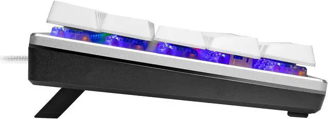 Alt view image 4 of 9 - Cooler Master SK620 60% Sliver White Mechanical Keyboard with Low Profile Blue Switches, New and Improved Keycaps, and Brushed Aluminum Design