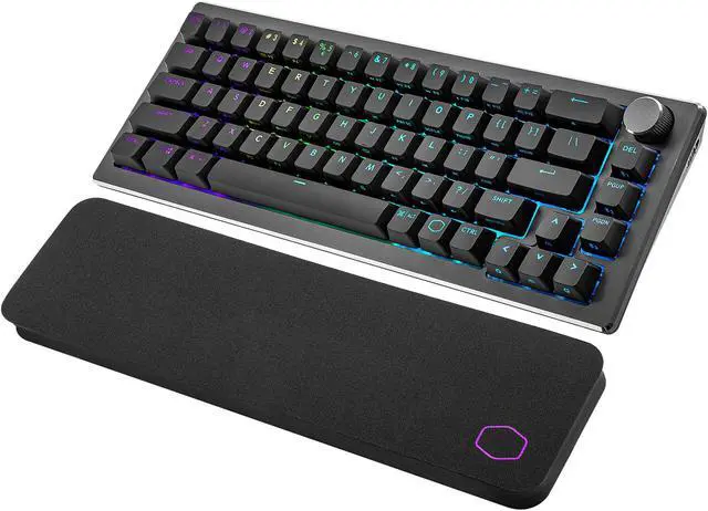 Alt view image 3 of 16 - Cooler Master CK721 Space Gray Hybrid Wireless Mechanical Brown Switch Keyboard with 65% Format, USB-C Connectivity, and 3-way Dial