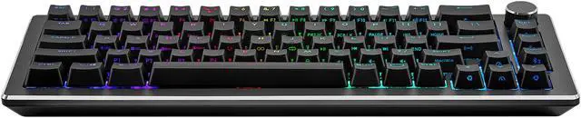 Alt view image 4 of 16 - Cooler Master CK721 Space Gray Hybrid Wireless Mechanical Brown Switch Keyboard with 65% Format, USB-C Connectivity, and 3-way Dial