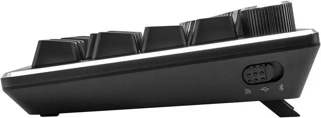 Alt view image 5 of 16 - Cooler Master CK721 Space Gray Hybrid Wireless Mechanical Brown Switch Keyboard with 65% Format, USB-C Connectivity, and 3-way Dial