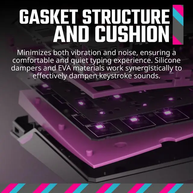 Alt view image 4 of 13 - Cooler Master MK770 Wireless Mechanical RGB Gaming Keyboard, Kailh Box V2 Soft Click White Switches, Gasket Structure, Hot-Swappable, Bluetooth|2.4GHz, Tactile 3-Way Dial, QWERTY (MK-770-GKKW1-US)
