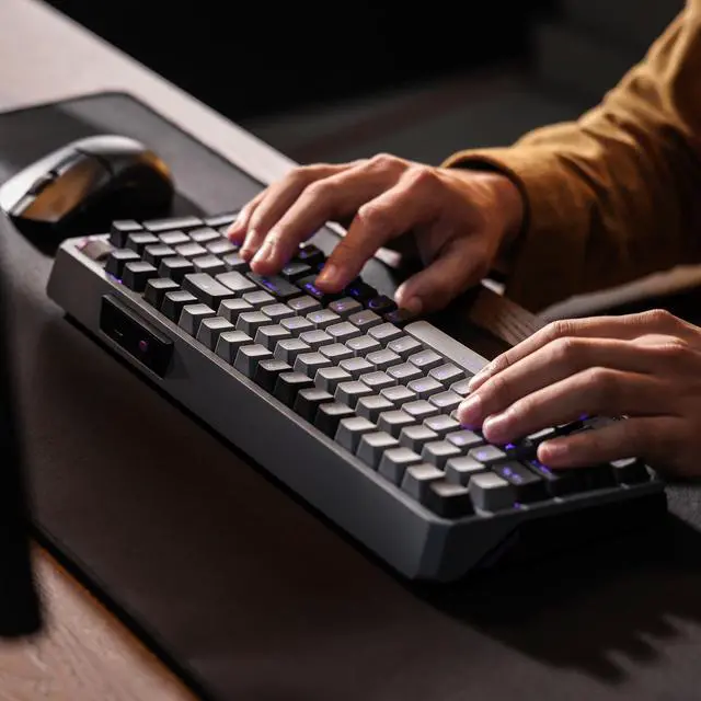 Alt view image 8 of 13 - Cooler Master MK770 Wireless Mechanical RGB Gaming Keyboard, Kailh Box V2 Soft Click White Switches, Gasket Structure, Hot-Swappable, Bluetooth|2.4GHz, Tactile 3-Way Dial, QWERTY (MK-770-GKKW1-US)