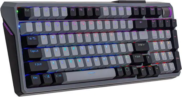 Alt view image 10 of 13 - Cooler Master MK770 Wireless Mechanical RGB Gaming Keyboard, Kailh Box V2 Soft Click White Switches, Gasket Structure, Hot-Swappable, Bluetooth|2.4GHz, Tactile 3-Way Dial, QWERTY (MK-770-GKKW1-US)