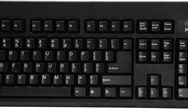 Alt view image 4 of 7 - KeyTronic KT800U2 Black 104 Normal Keys USB See Details Standard Keyboard