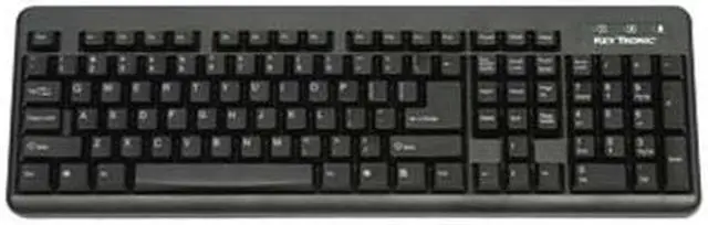 Main image of KeyTronic KT300U2 Black 104 Normal Keys 3 Function Keys USB Slim Keyboard