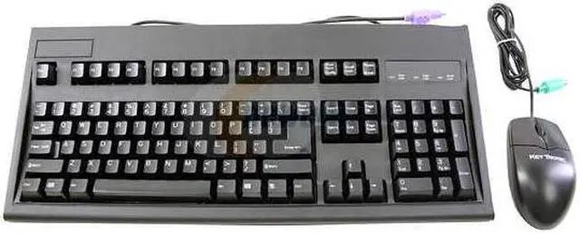 Main image of KeyTronic E03601OPTMSEBC Black 104 Normal Keys PS/2 Wired Standard Keyboard