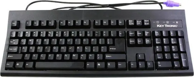 Main image of KeyTronic KT800PS2BUS-C Black 104 Normal Keys PS/2 Wired Standard Keyboard