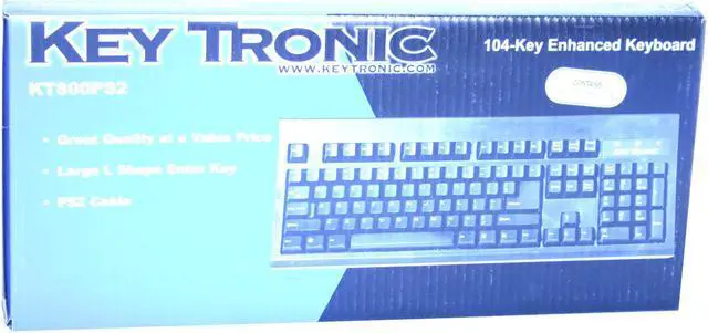 Alt view image 2 of 2 - KeyTronic KT800PS2BUS-C Black 104 Normal Keys PS/2 Wired Standard Keyboard
