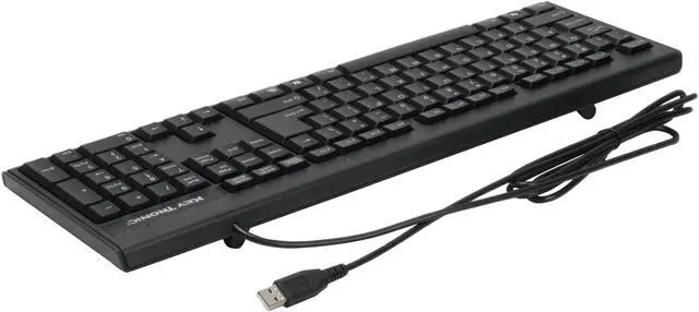 Alt view image 6 of 7 - KeyTronic KT400U2 Black 104 Normal Keys USB Wired Standard Keyboard