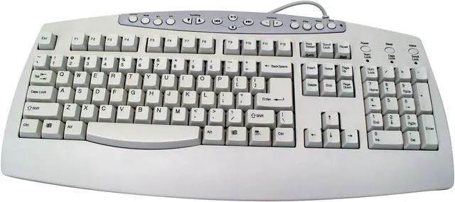 Alt view image 3 of 3 - ORtek MCK-800 USB White 107 Normal Keys 19 Function Keys USB Wired Standard Keyboard