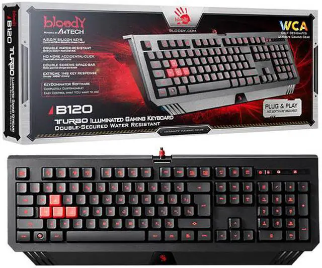 Alt view image 5 of 5 - A4Tech B-Series B120 Gaming Keyboard - Black